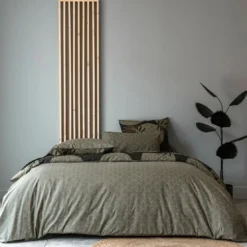 BecquetTaie d'oreiller réversible en coton gris - BALTIA