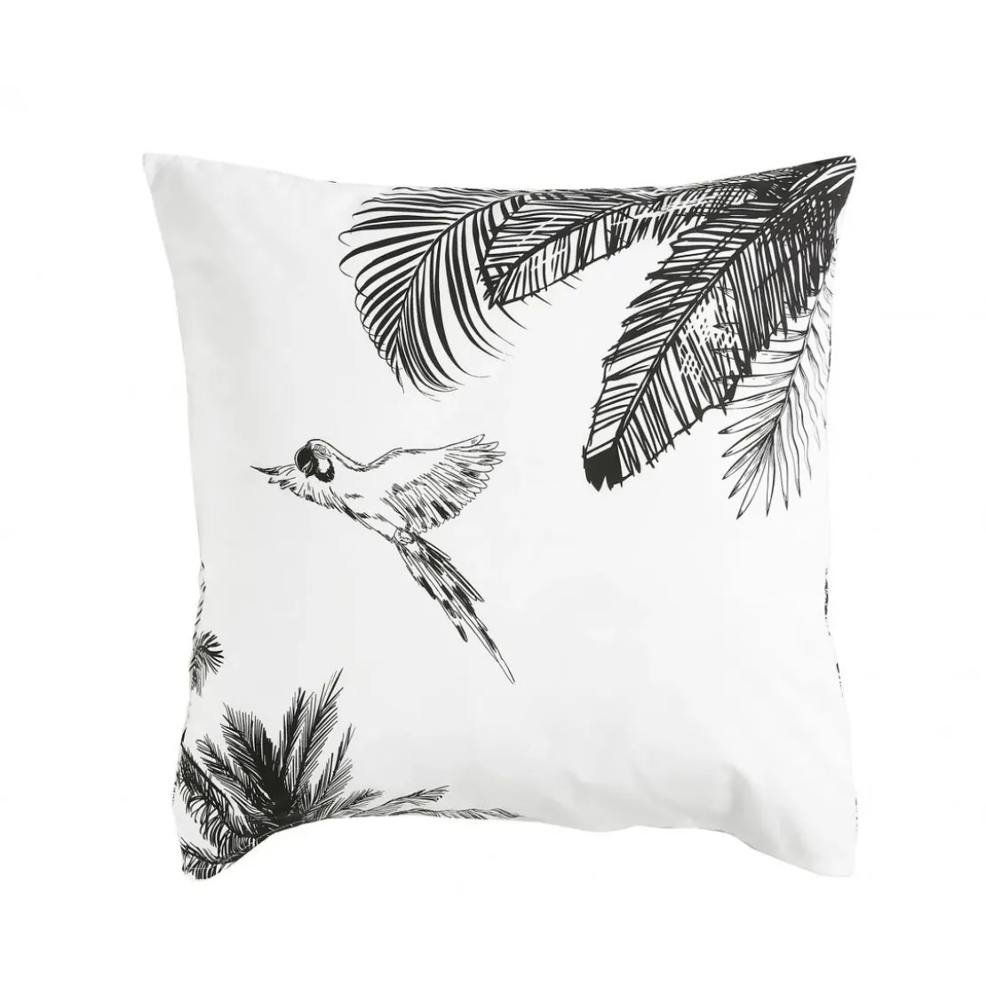 BecquetTaie d'oreiller réversible en coton blanc - BLACK JUNGLE