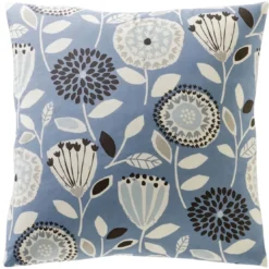 BecquetTaie d'oreiller réversible en coton bleu à motif floral - SEVENTIES