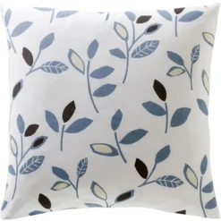 BecquetTaie d'oreiller réversible en coton bleu à motif floral - SEVENTIES