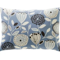 BecquetTaie d'oreiller réversible en coton bleu à motif floral - SEVENTIES