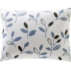 BecquetTaie d'oreiller réversible en coton bleu à motif floral - SEVENTIES