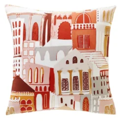 BecquetTaie d'oreiller révesible en coton blanc cassé - SAHARA rose en coton