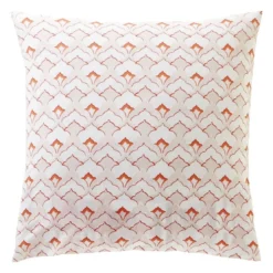 BecquetTaie d'oreiller révesible en coton blanc cassé - SAHARA rose en coton
