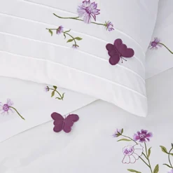 BecquetTaie d'oreiller sac brodée en coton percale DR.LORENZA - Blanc