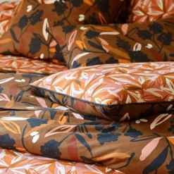 BecquetTaie d'oreiller sac carrée MONDE VEGETAL imprimé feuilles, multicolore