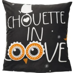 BecquetTaie d'oreiller sac CHOUETTE IN LOVE gris