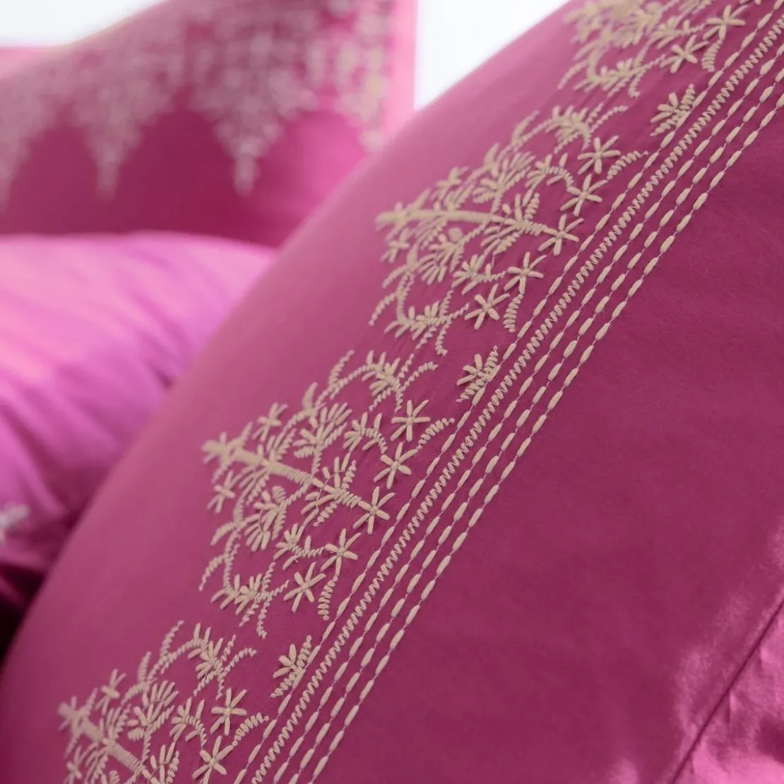BecquetTaie d'oreiller sac LAURINE rose fuchsia