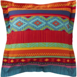 BecquetTaie d'oreiller, traversin motifs ethniques multicolore - EL GRINGO