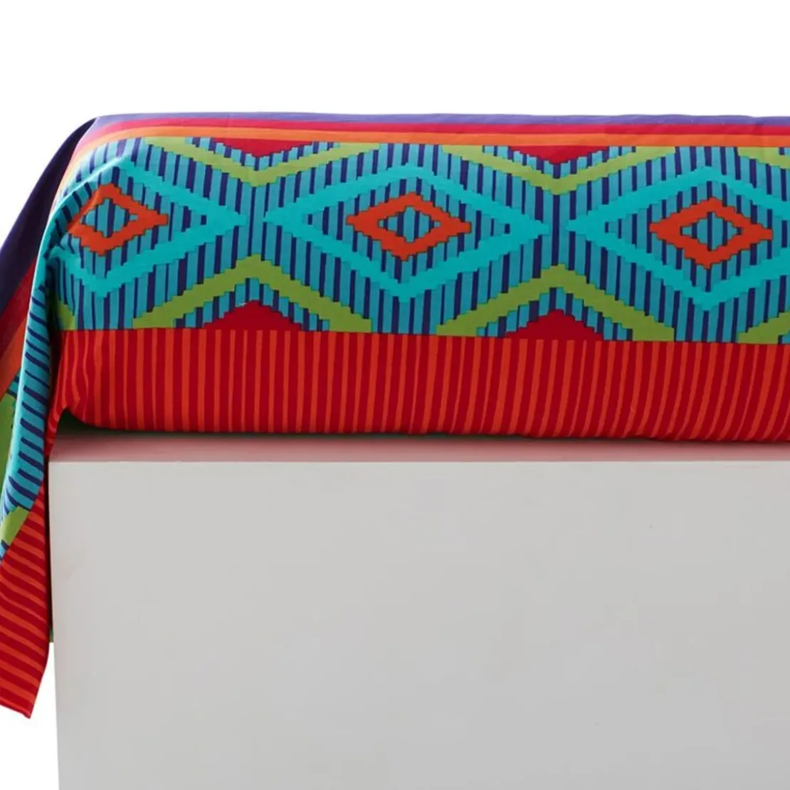 BecquetTaie d'oreiller, traversin motifs ethniques multicolore - EL GRINGO