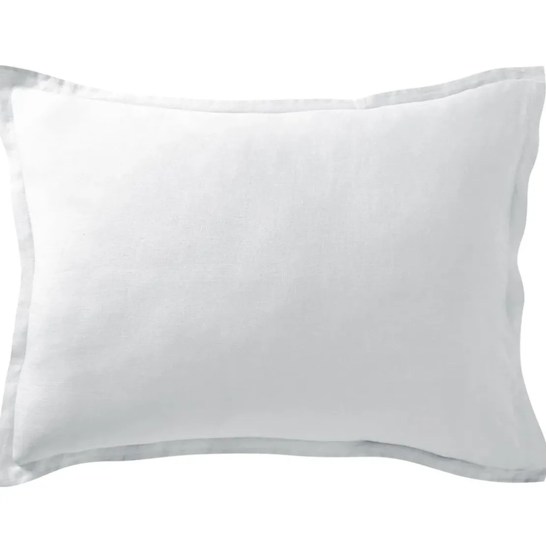 BecquetTaie d'oreiller uni en lin Blanc