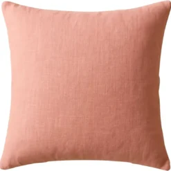BecquetTaie d'oreiller Uni en lin lavé rose blush