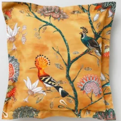BecquetTaie d'oreiller volant coton multicolore fleuri JARDIN EXTRA