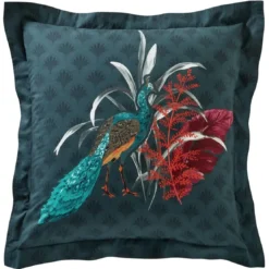 BecquetTaie d'oreiller volant motif fleurs et paons DR. MAGNIFIQUE - mulitcolore