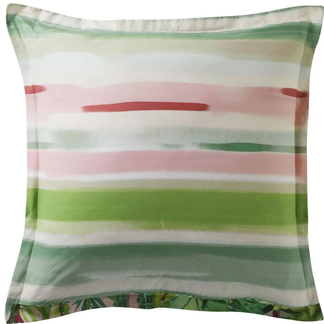 BecquetTaie d'oreiller volant, motif paysage PRINTANIERE vert