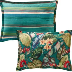 BecquetTaie d'oreiller volant double face en coton GEORGIA - multicolore