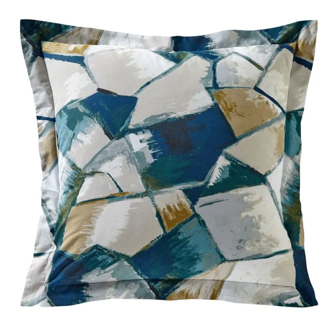 BecquetTaie d'oreilller réversible en coton bleu foncé - VITRAUX