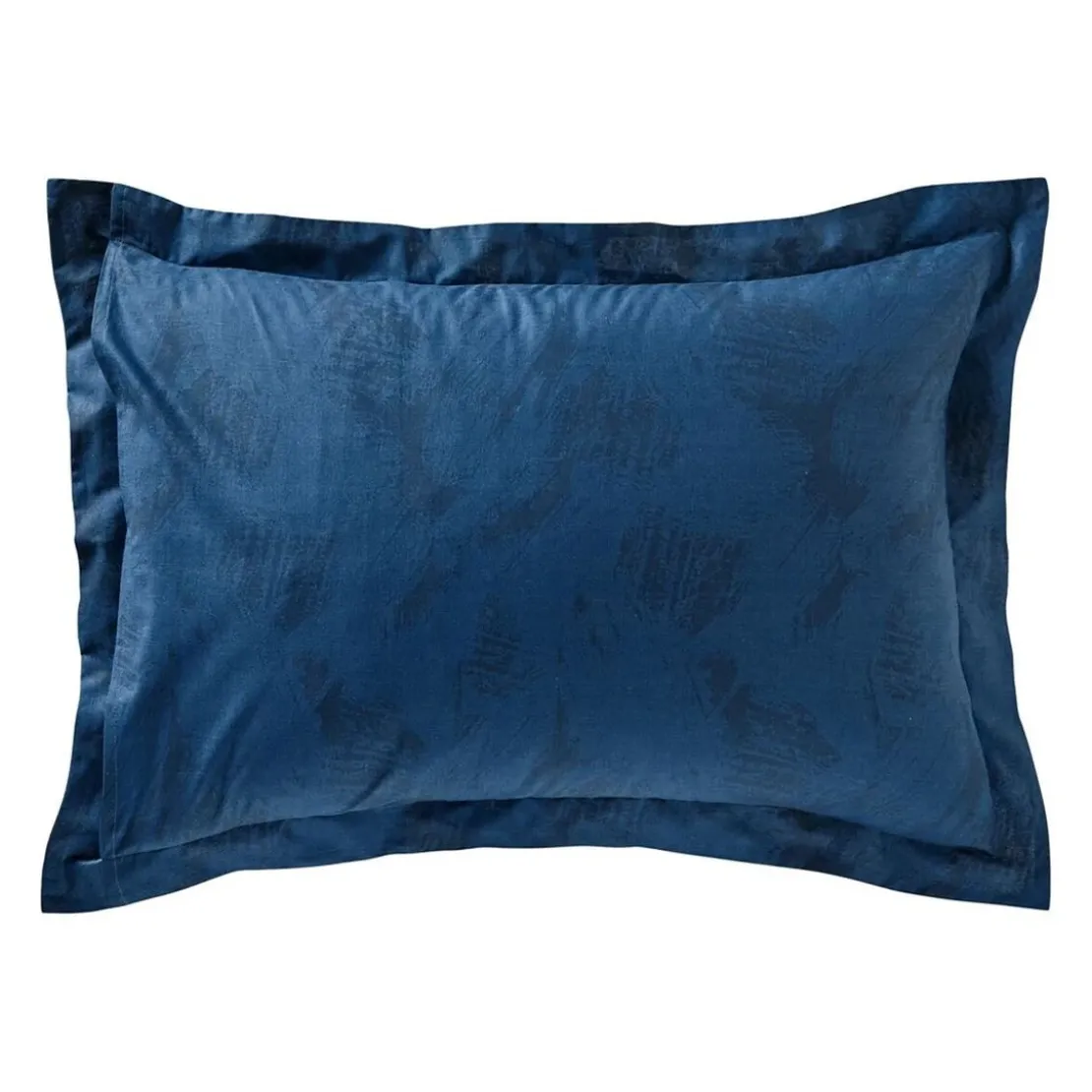 BecquetTaie d'oreilller réversible en coton bleu foncé - VITRAUX