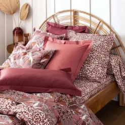 BecquetTaie traversin en percale de coton blanc cassé - PANTHERE