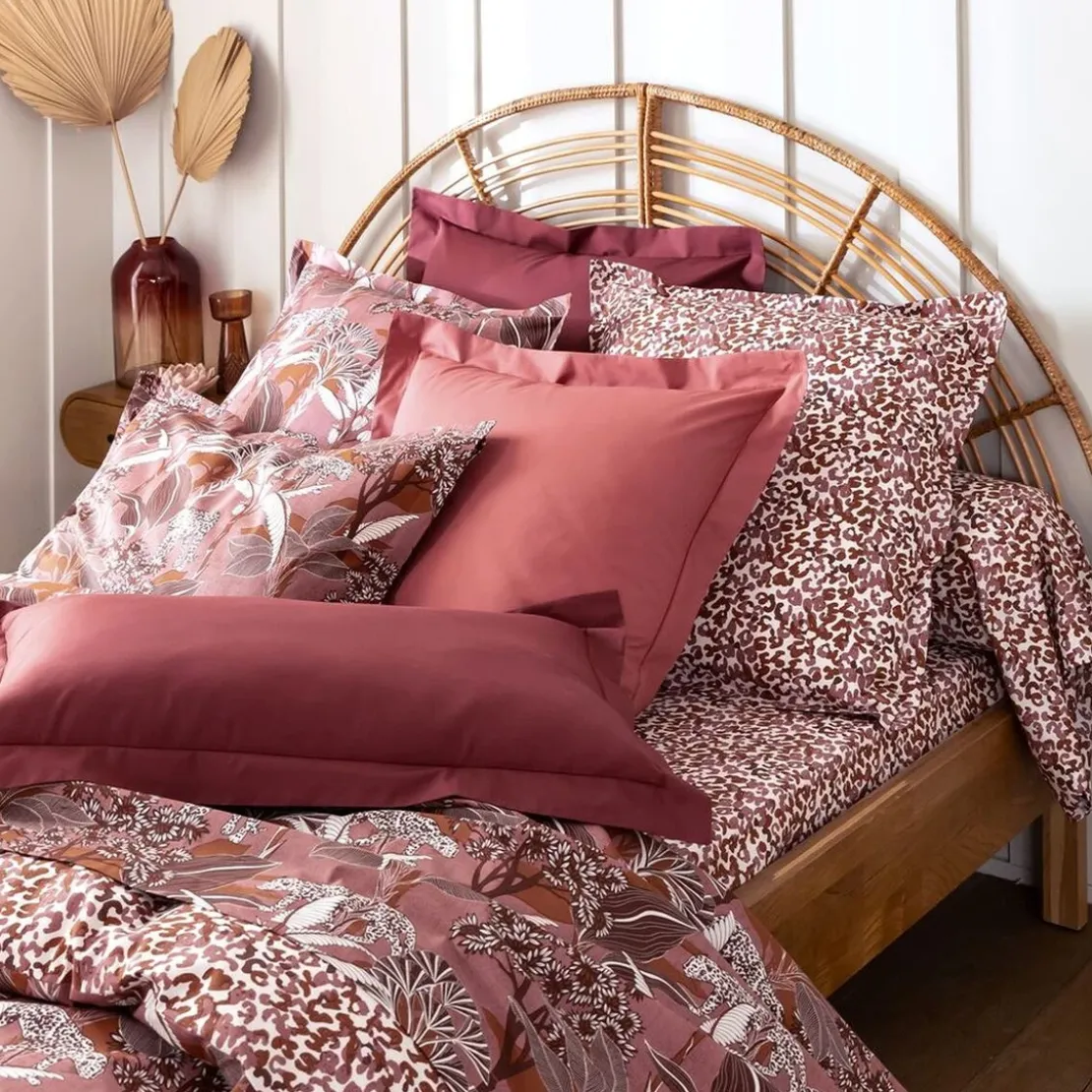 BecquetTaie traversin en percale de coton blanc cassé - PANTHERE