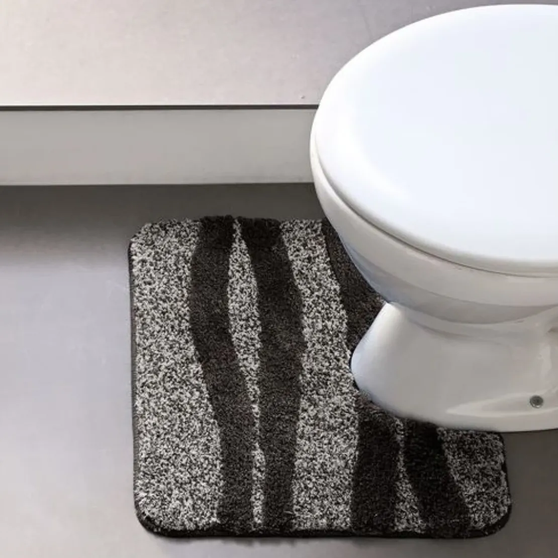 BecquetTapis contour WC en microfibre 2250 g/m² VAGUE - gris