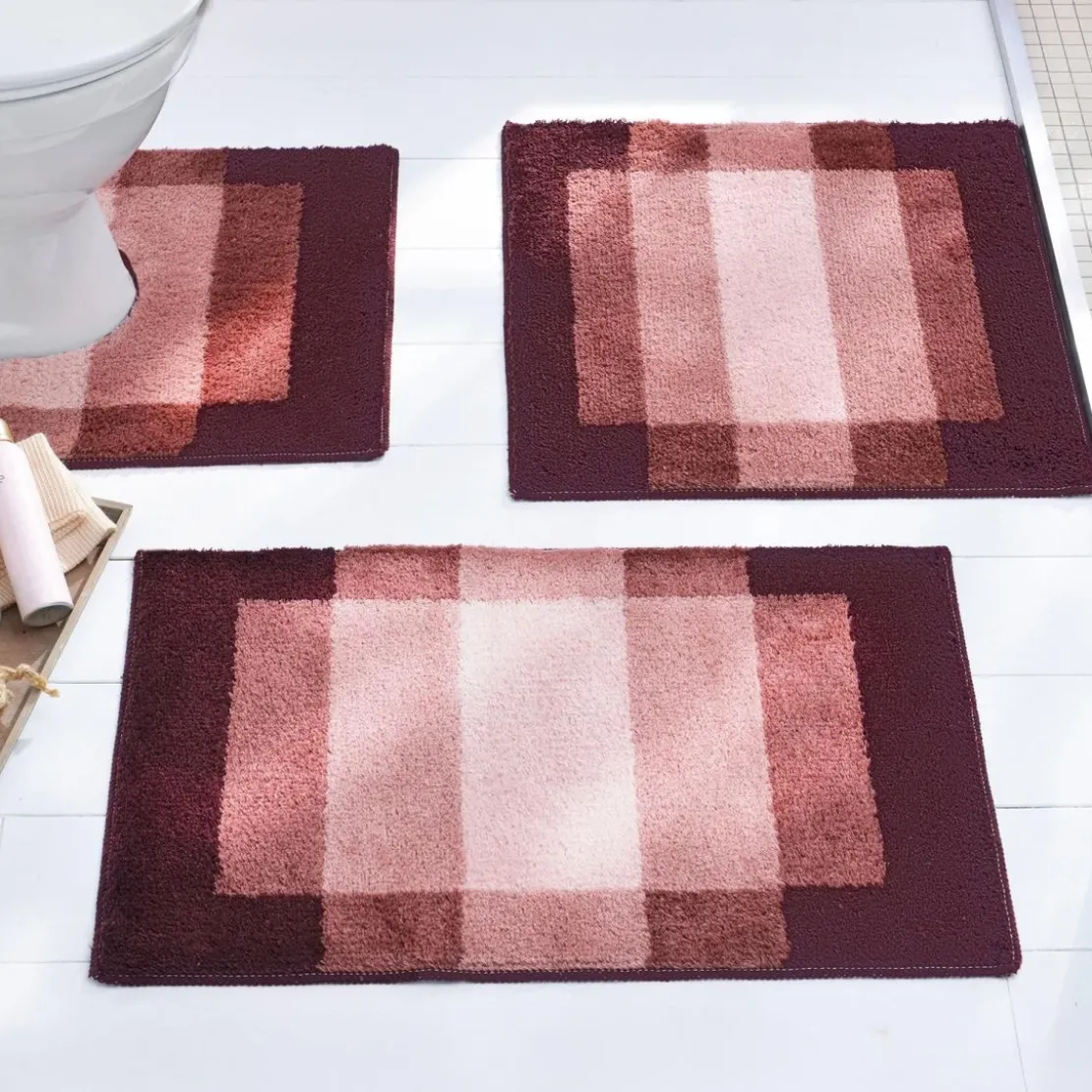 BecquetTapis contour WC 1000g/m² ILLUSION - rose