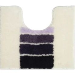 BecquetTapis contour WC à motifs géométriques et antidérapant SONIA Violet