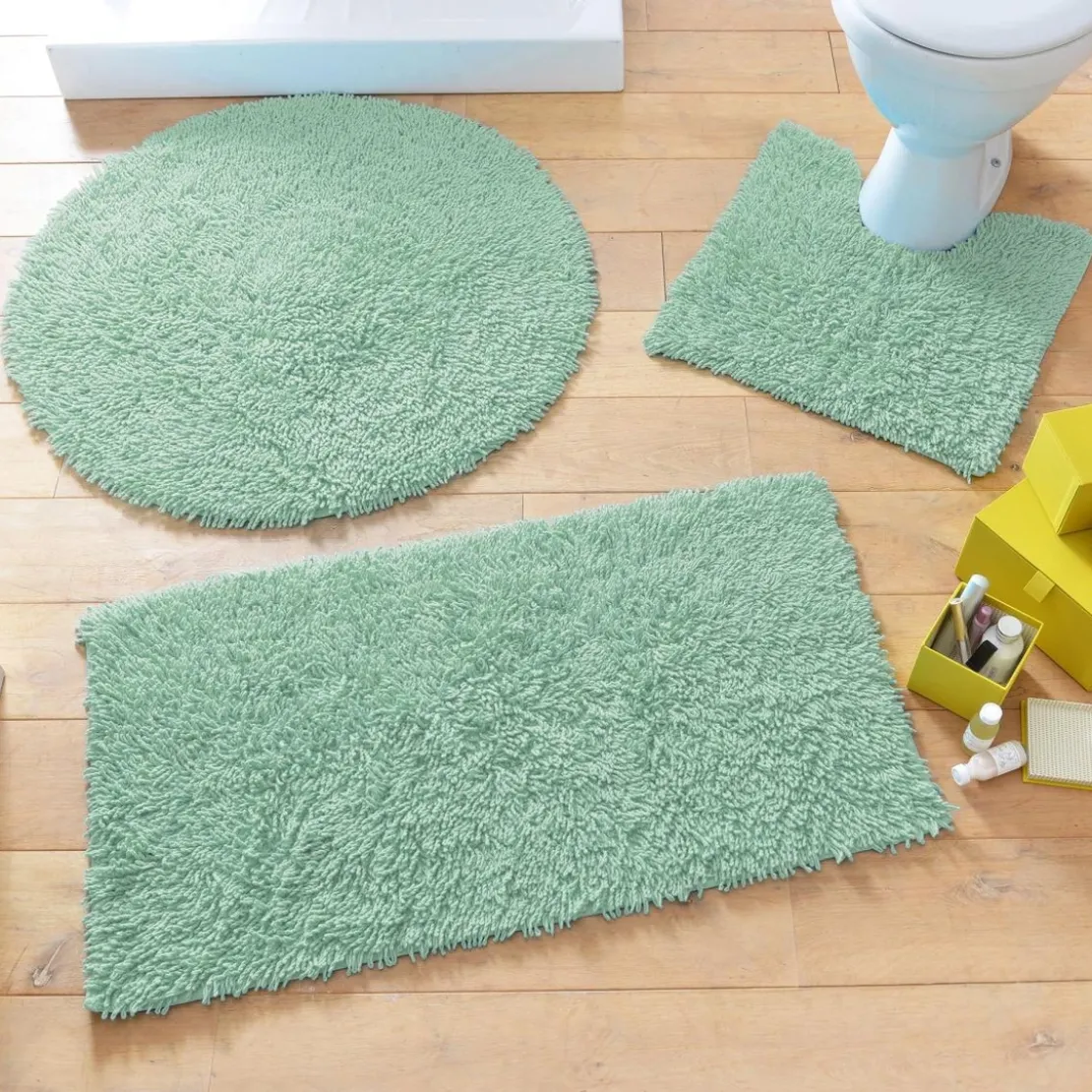 BecquetTapis contour WC pur coton 1500 g/m² CONFORT - vert amande