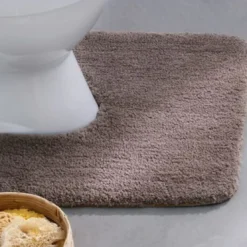 BecquetTapis contour WC UNIMICRO microfibre luxe marron glacé