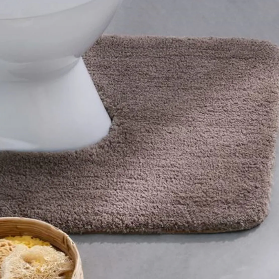 BecquetTapis contour WC UNIMICRO microfibre luxe marron glacé