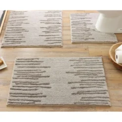 BecquetTapis de bain beige BATONNETS en polyester