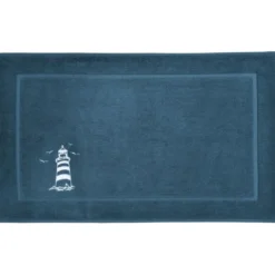 BecquetTapis de bain bleu marine motif phare 950 g/m² - PHARE