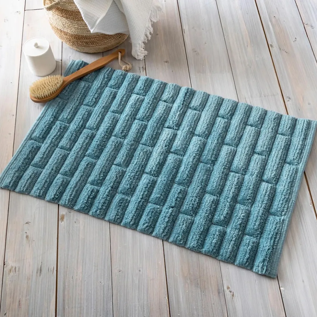 BecquetTapis de bain BRIQUETTE bleu tempête