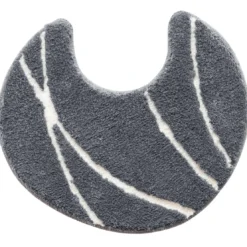 BecquetTapis de bain contour WC en polyester 50x45 PIERRE gris