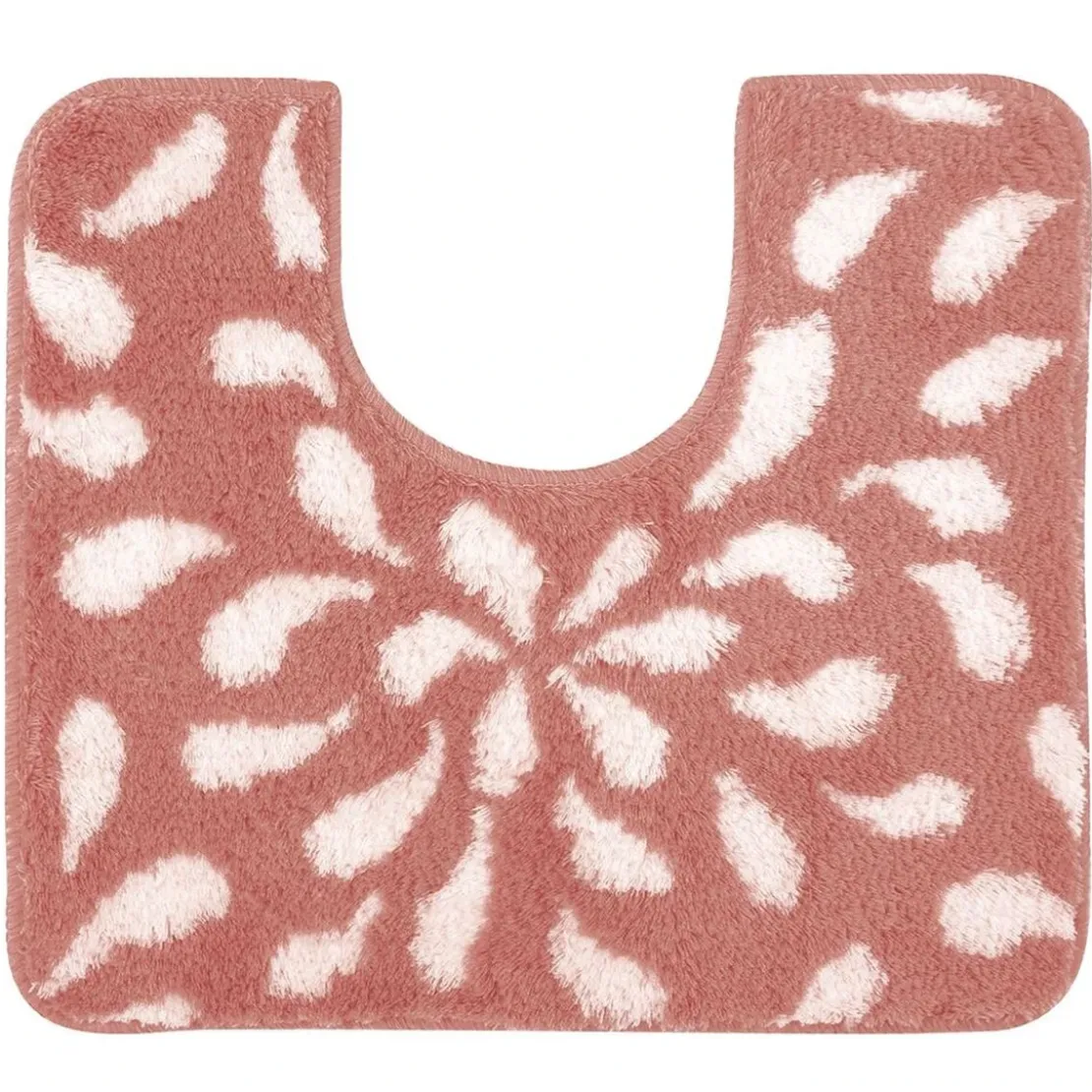 BecquetTapis de bain, contour WC en polyester PETALES rose