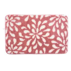 BecquetTapis de bain, contour WC en polyester PETALES rose