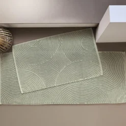 BecquetTapis de bain coton 1000 g/m² Mandala - vert amande