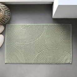 BecquetTapis de bain coton 1000 g/m² Mandala - vert amande