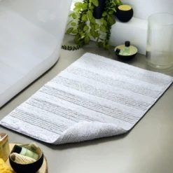 BecquetTapis de bain coton épais double face blanc LUIS
