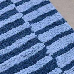 BecquetTapis de bain en coton 2000 g/m² bleu - BARRATA