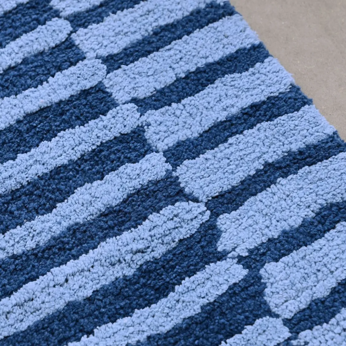 BecquetTapis de bain en coton 2000 g/m² bleu - BARRATA