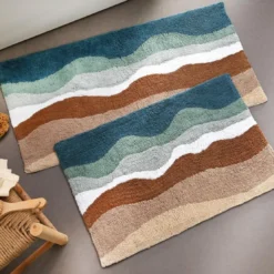 BecquetTapis de bain en coton 2000 g/m² multicolore à motif paysage - LANDSCAPE