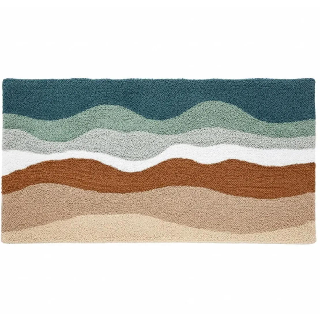 BecquetTapis de bain en coton 2000 g/m² multicolore à motif paysage - LANDSCAPE