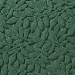 BecquetTapis de bain en coton 800 g/m² vert motif feuillage - ROSELIERETAP