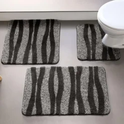 BecquetTapis de bain en microfibre 2250 g/m² VAGUE - gris