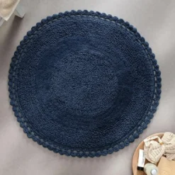 BecquetTapis de bain 1700 g/m² CROCHET - bleu pacificique
