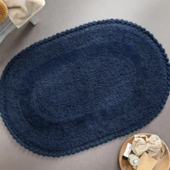 BecquetTapis de bain 1700 g/m² CROCHET - bleu pacificique