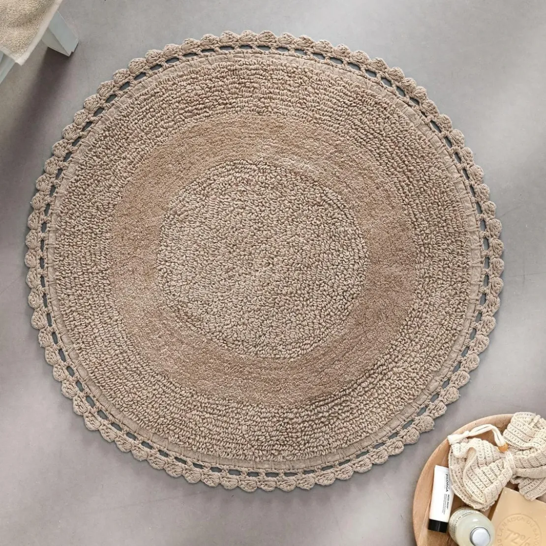 BecquetTapis de bain 1700 g/m² CROCHET - beige sable
