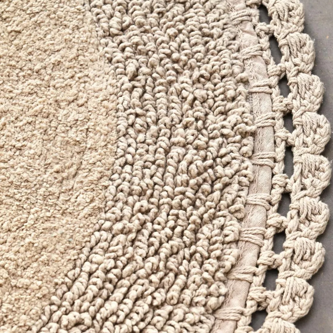 BecquetTapis de bain 1700 g/m² CROCHET - beige sable