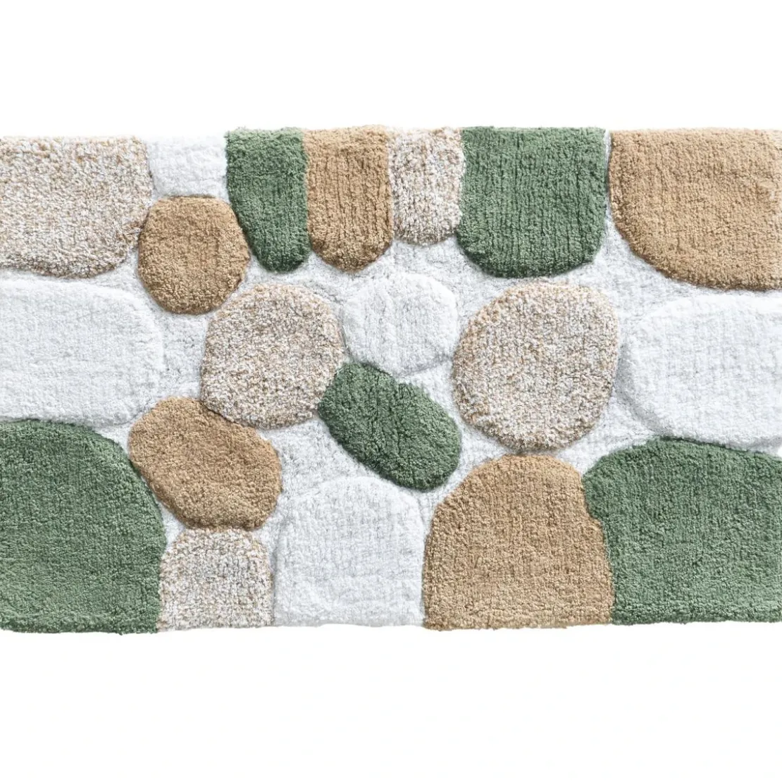 BecquetTapis de bain à imprimé en coton vert kaki